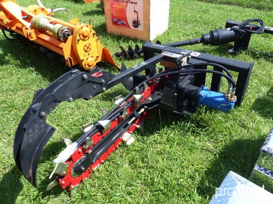Quick Hitch hyd skid steer trencher (unused)
