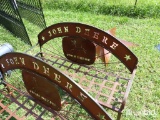 metal John Deere bench