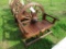 Teakwood wagon wheel bench