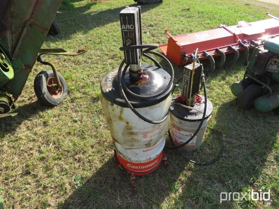 (2) air powered grease pumps