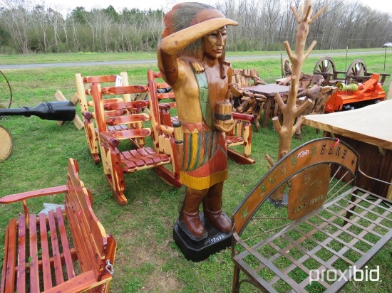 Wood indian statue