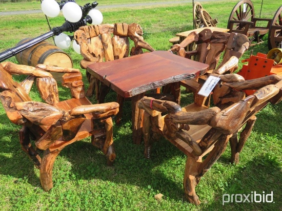 Teakwood table w/ 4 chairs
