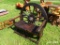 Wood wagon wheel bench