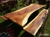 Teakwood table w/ benches
