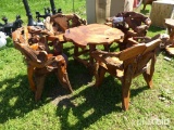 Teakwood table w/ (4) chairs