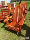Cedar glider rocker chair