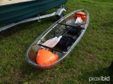 2 person clear kayak w/ paddles