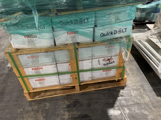 Pallet of Quikbolt and Natco Hardware Pallet of Quikbolt and Natco Hardware