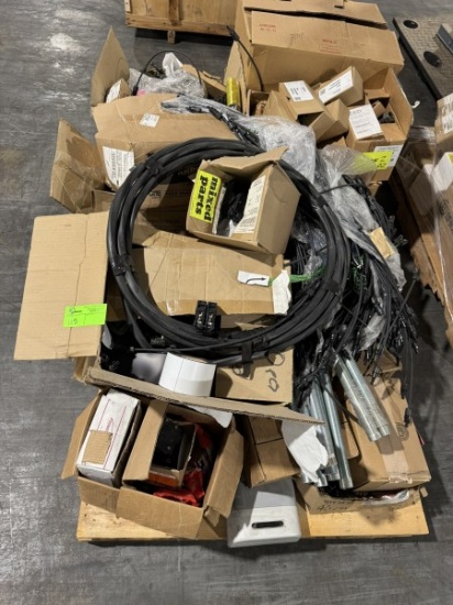 Pallet of Wire, Bolts, Breakers Pallet of Wire, Bolts, Breakers