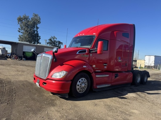 2019 Kenworth T680 Sleeper Cab, Miles: 603,231 Red, Eaton EEO-17F112C Endurant Series Automatic ...