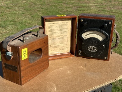 (2) Instruments: Westinghouse current transformer, 2,200 volts; Weston AC & DC voltmeter, model 3...
