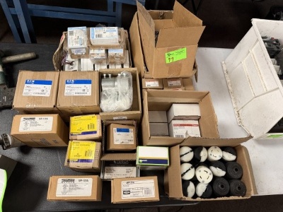 Lot of Electrical Supplies Including Leviton, Eaton, Encelium, LeGrand