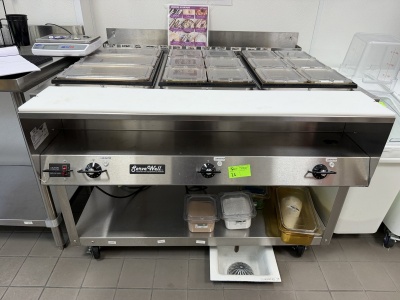Server 3 Well Steam Table, Model: 38003, 46" x 32" Deep