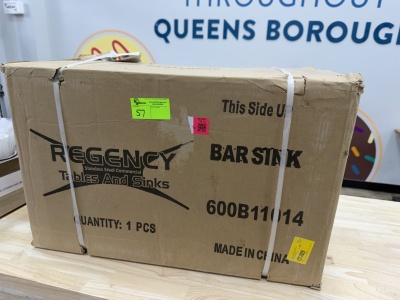 New In Box Regency Bar Sink, Model: 600B11014