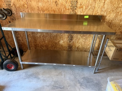 Regency Stainless Steel Table with Lower Shelf Regency Stainless Steel Table with Lower Shelf, Ap...