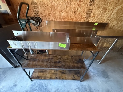 Lot of (2) Stainless Steel Wall Mounted Shelves