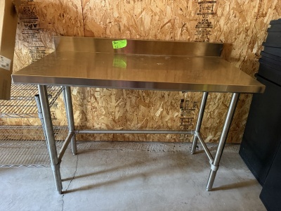 Stainless Steel Prep Table Approx 4' Long