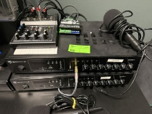 Lot of (2) Rockville 60 Watt Commercial 70 Volt Amplifier/ Receiver, Mix 5 Channel Compact Mixer ...