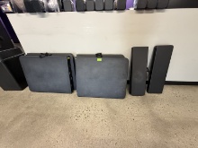 Lot of (6) Full Size Black Folding Tables & (2) Narrow