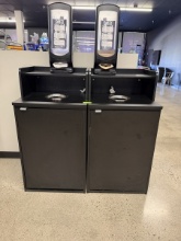 Lot of (2) Laminate Trash Receptacles
