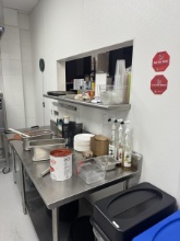 Stainless Steel Prep Table with Lower Stainless Steel Shelf; 4'L x 30" D x 3'T
