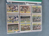 Early 1980s Football Cards in Binder & Pages
