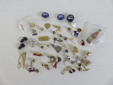 Assortment of About 50 Pinbacks & Other Items
