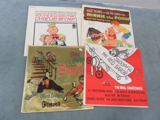 TV Animated LP Record Lot of 4 Charlie Brown