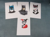 Lot of 4 Megan Lovejoy Batman Sketches