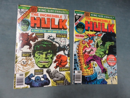 Incredible Hulk Bronze Annuals 5-6 2nd Groot!