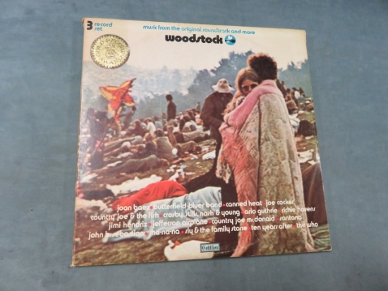 Woodstock Original Soundtrack Triple LP Record
