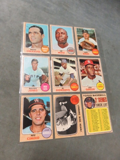 Topps (1968) Baseball Lot of (9)