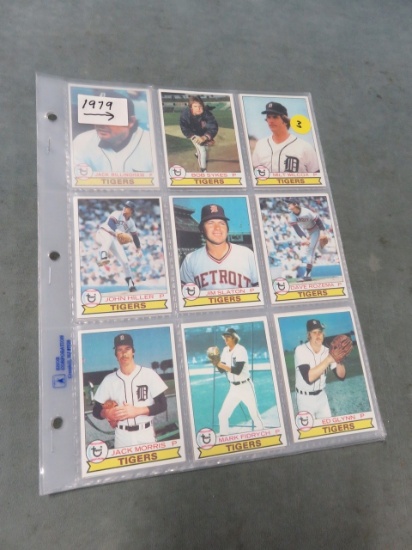 Detroit Tigers 1979 Baseball Cards Set (26)