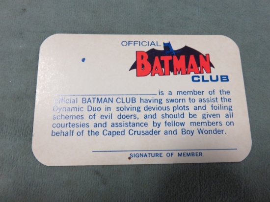 Batman (1966) Membership Code Card