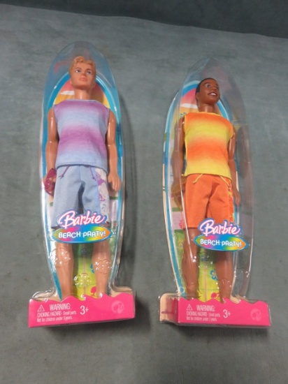 Beach Party Barbie Ken and Steven Doll Lot of (2)