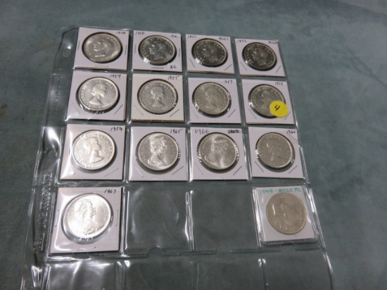 Canadian Silver Dollar Lot of (14)