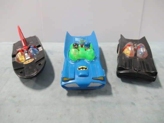 Vintage Batman Toy Lot Batmobiles/Batboats