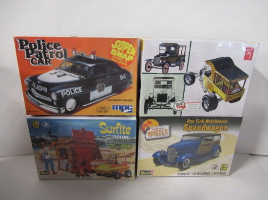 Vintage Car Model Kits Lot of 4 - SEALED