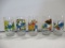 Smurfs 1982 Collectible Glasses Lot of (5)
