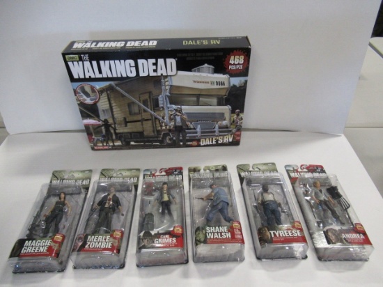 The Walking Dead Figure/Building Set Lot