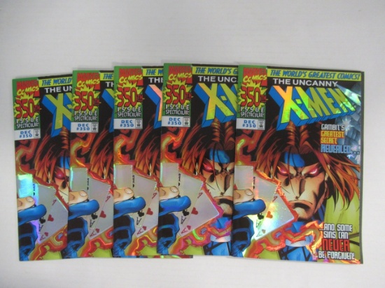 X-Men #350 Dealer Lot of (5) Gambit Foil