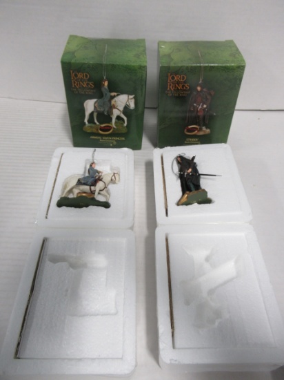 LOTR Ornament Lot of (2) Strider & Arwen