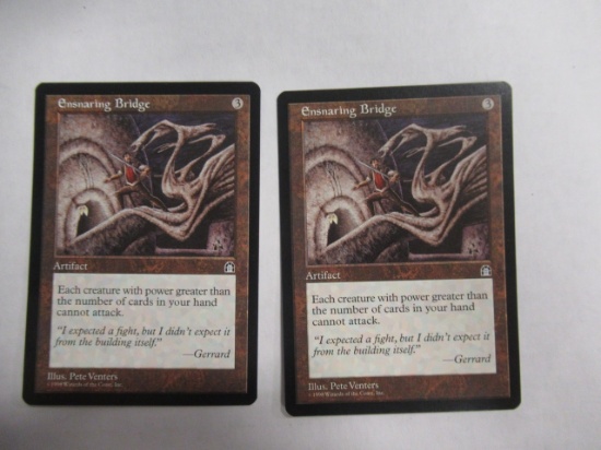 ENSNARING BRIDGE Lot of (2) Stronghold Magic the Gathering Cards