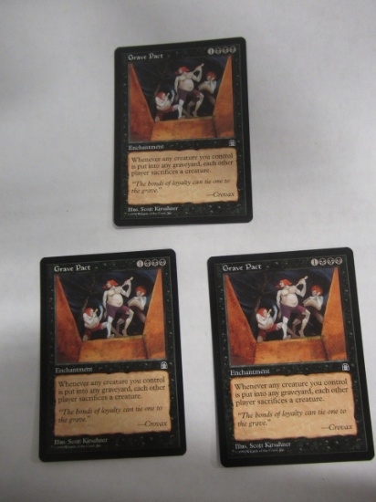 GRAVE PACT Lot of (3) Stronghold Magic the Gathering Cards
