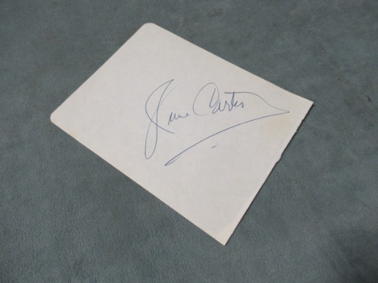 June Carter Cash Rare Cut Signature
