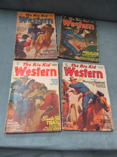 Lot of (4) 1940's/'50's Western Pulps