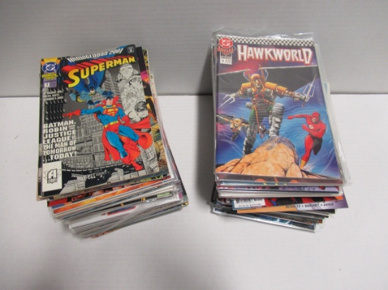DC Comics Box Lot Superman, Batman, Green Arrow, Hawk World