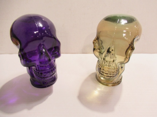 Life-Sized Glass Skull Lot of (2)