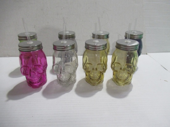 Glass Skull Cup Lot