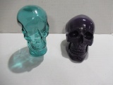 Life-Sized Glass Skull Lot of (2)